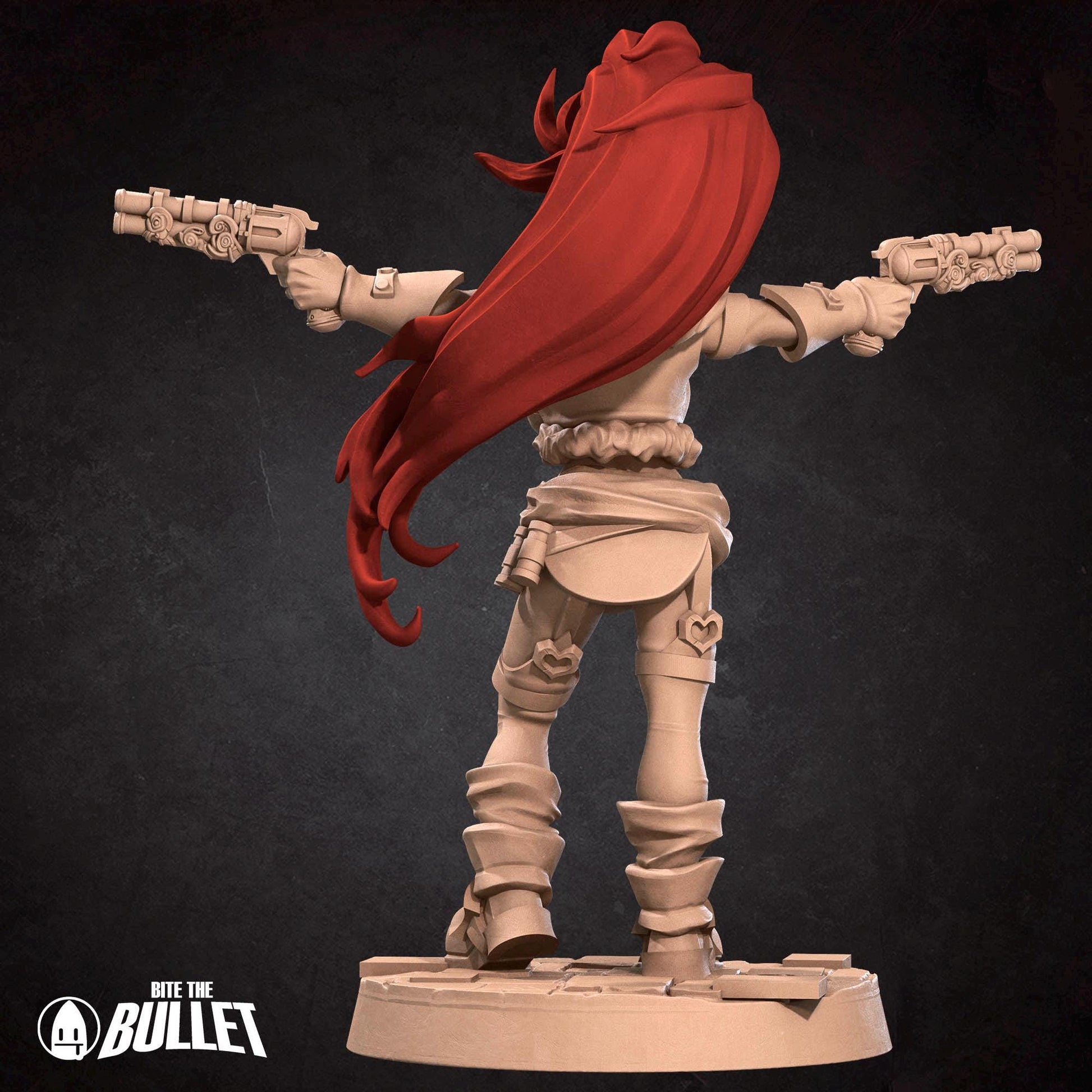 Female Outlaw Mercenary Miniature | Tabletop RPG Miniature | Javier Txiki Tejedor | Roleplaying 3D Printed Fantasy Mini - 3DPrintDen