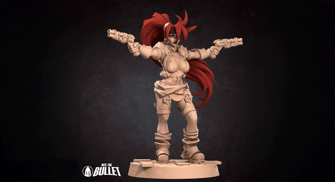 Female Outlaw Mercenary Miniature | Tabletop RPG Miniature | Javier Txiki Tejedor | Roleplaying 3D Printed Fantasy Mini - 3DPrintDen