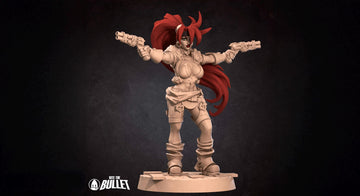 Female Outlaw Mercenary Miniature | Tabletop RPG Miniature | Javier Txiki Tejedor | Roleplaying 3D Printed Fantasy Mini - 3DPrintDen