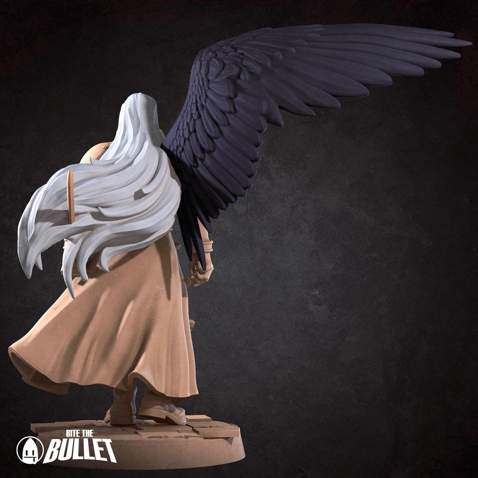 One-Winged Angel Miniature | Tabletop RPG Miniature | Bite the Bullet | Roleplaying 3D Printed Fantasy Mini - 3DPrintDen