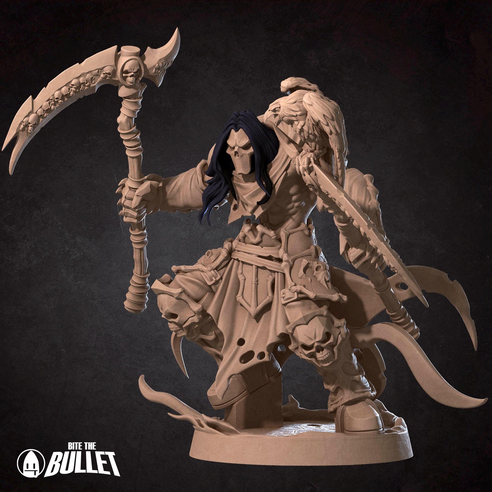 Pale Demon Rider Miniature | Tabletop RPG Miniature | Bite the Bullet | Roleplaying 3D Printed Fantasy Mini - 3DPrintDen