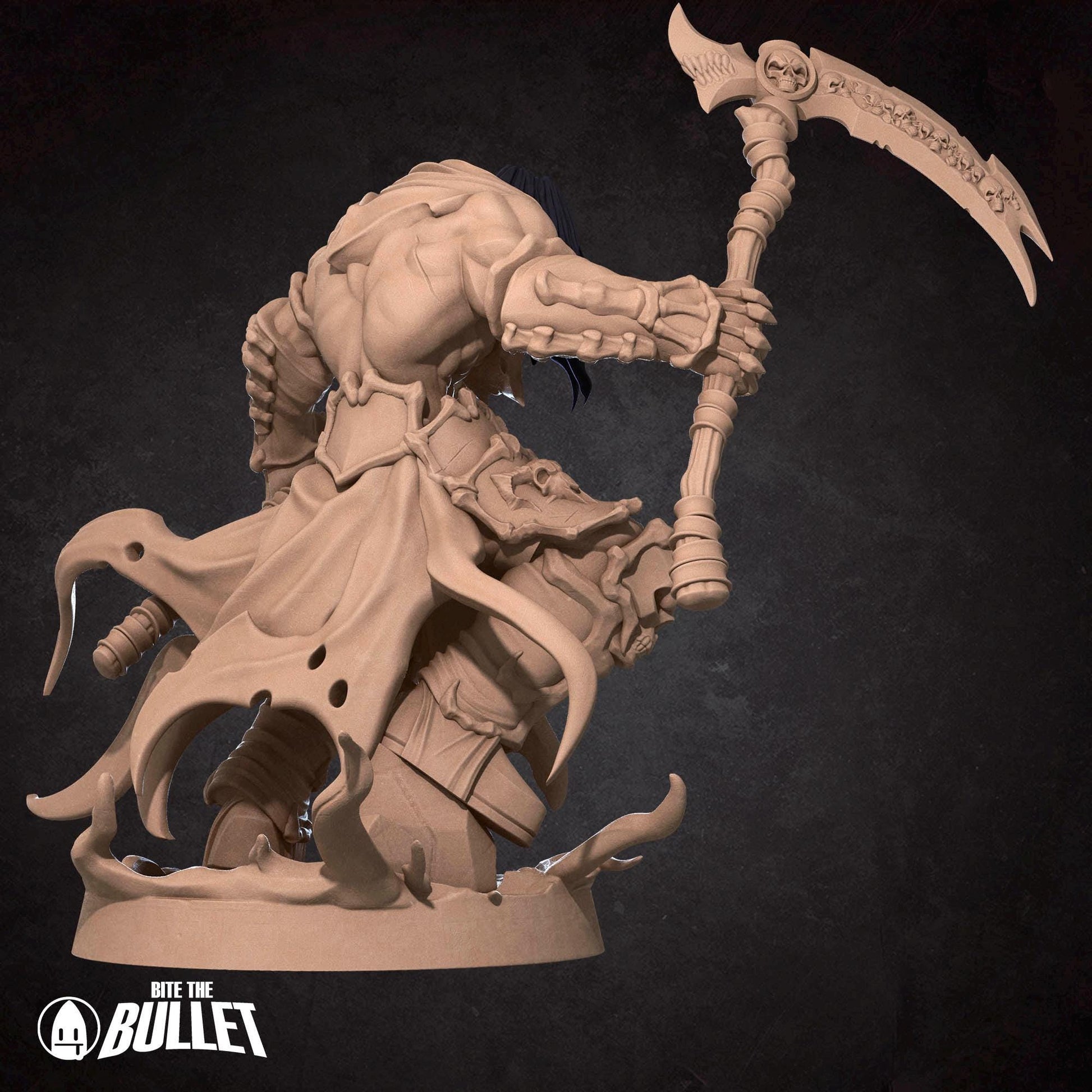 Pale Demon Rider Miniature | Tabletop RPG Miniature | Bite the Bullet | Roleplaying 3D Printed Fantasy Mini - 3DPrintDen