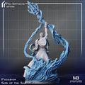 God of the Sea Miniature | Tabletop RPG Miniature | Miniatures Blueprint | Roleplaying 3D Printed Fantasy Mini - 3DPrintDen