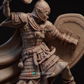 Shield Maiden Miniature, Nastasya | Tabletop RPG Miniature | Nerikson | Roleplaying 3D Printed Fantasy Mini - 3DPrintDen