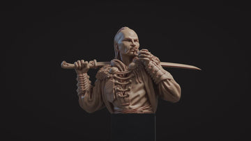 Free Cossack Bust, Taras | Tabletop RPG Miniature | Nerikson | Roleplaying 3D Printed Fantasy Mini - 3DPrintDen