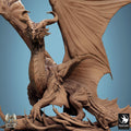 Legendary Bronze Dragon Miniature | Tabletop RPG Miniature | Rescale Miniature | Roleplaying 3D Printed Fantasy Mini - 3DPrintDen