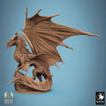 Legendary Bronze Dragon Miniature | Tabletop RPG Miniature | Rescale Miniature | Roleplaying 3D Printed Fantasy Mini - 3DPrintDen