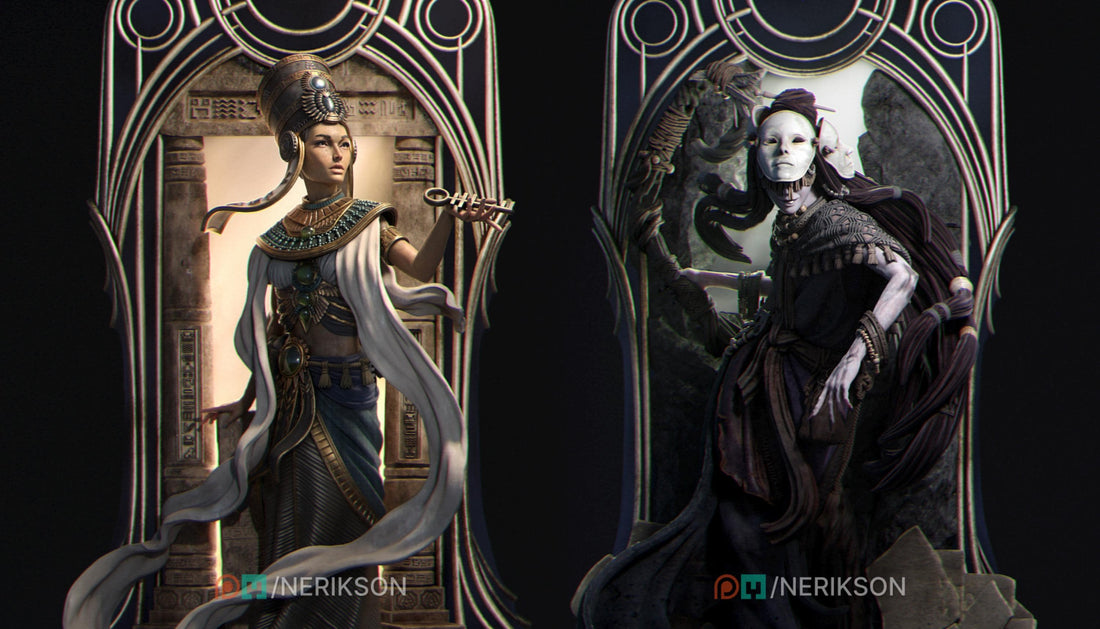 Tarot Arcana: Hierophant Diorama Miniature | Tabletop RPG Miniature | Nerikson | Roleplaying 3D Printed Fantasy Mini - 3DPrintDen