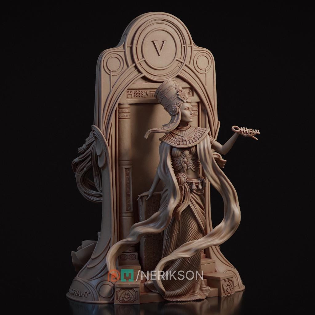 Tarot Arcana: Hierophant Diorama Miniature | Tabletop RPG Miniature | Nerikson | Roleplaying 3D Printed Fantasy Mini - 3DPrintDen