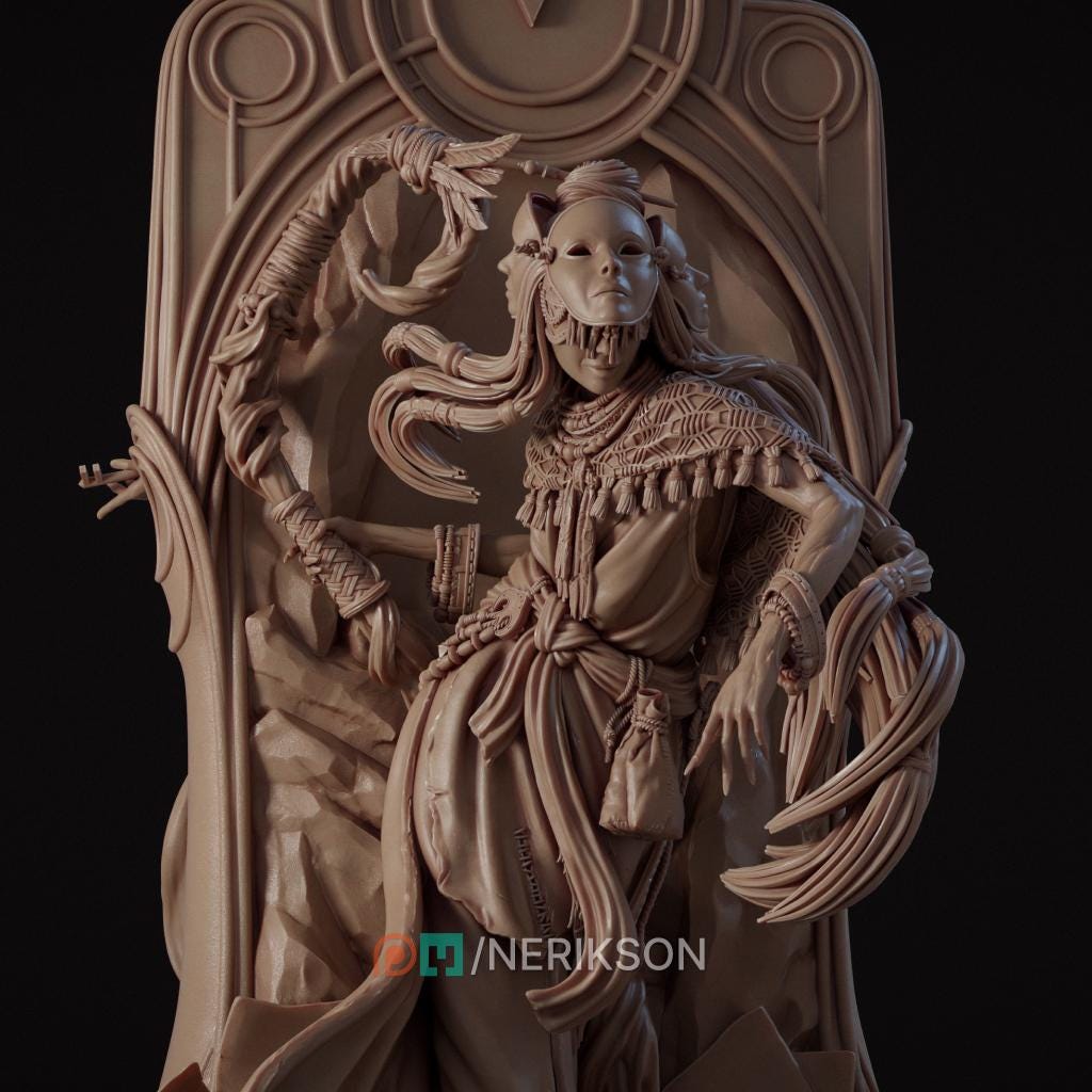 Tarot Arcana: Hierophant Diorama Miniature | Tabletop RPG Miniature | Nerikson | Roleplaying 3D Printed Fantasy Mini - 3DPrintDen