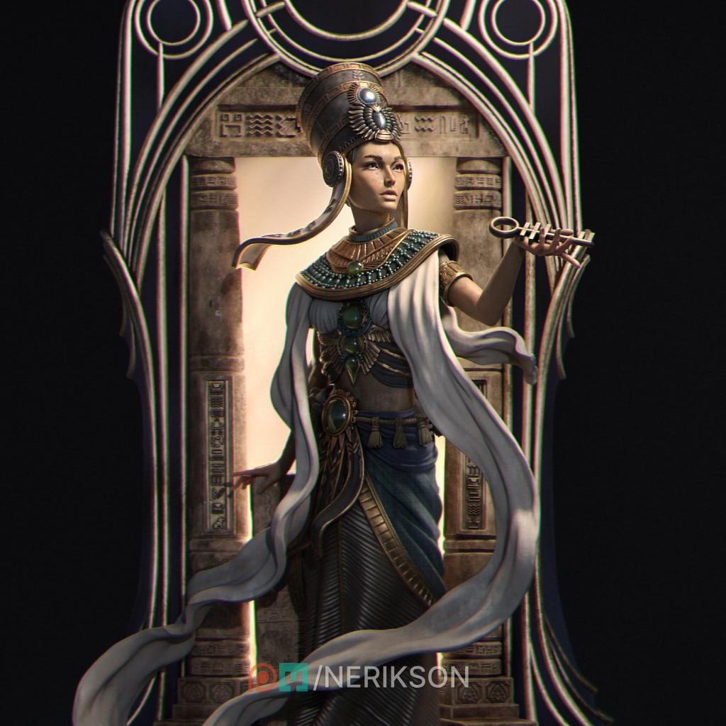 Tarot Arcana: Hierophant Diorama Miniature | Tabletop RPG Miniature | Nerikson | Roleplaying 3D Printed Fantasy Mini - 3DPrintDen