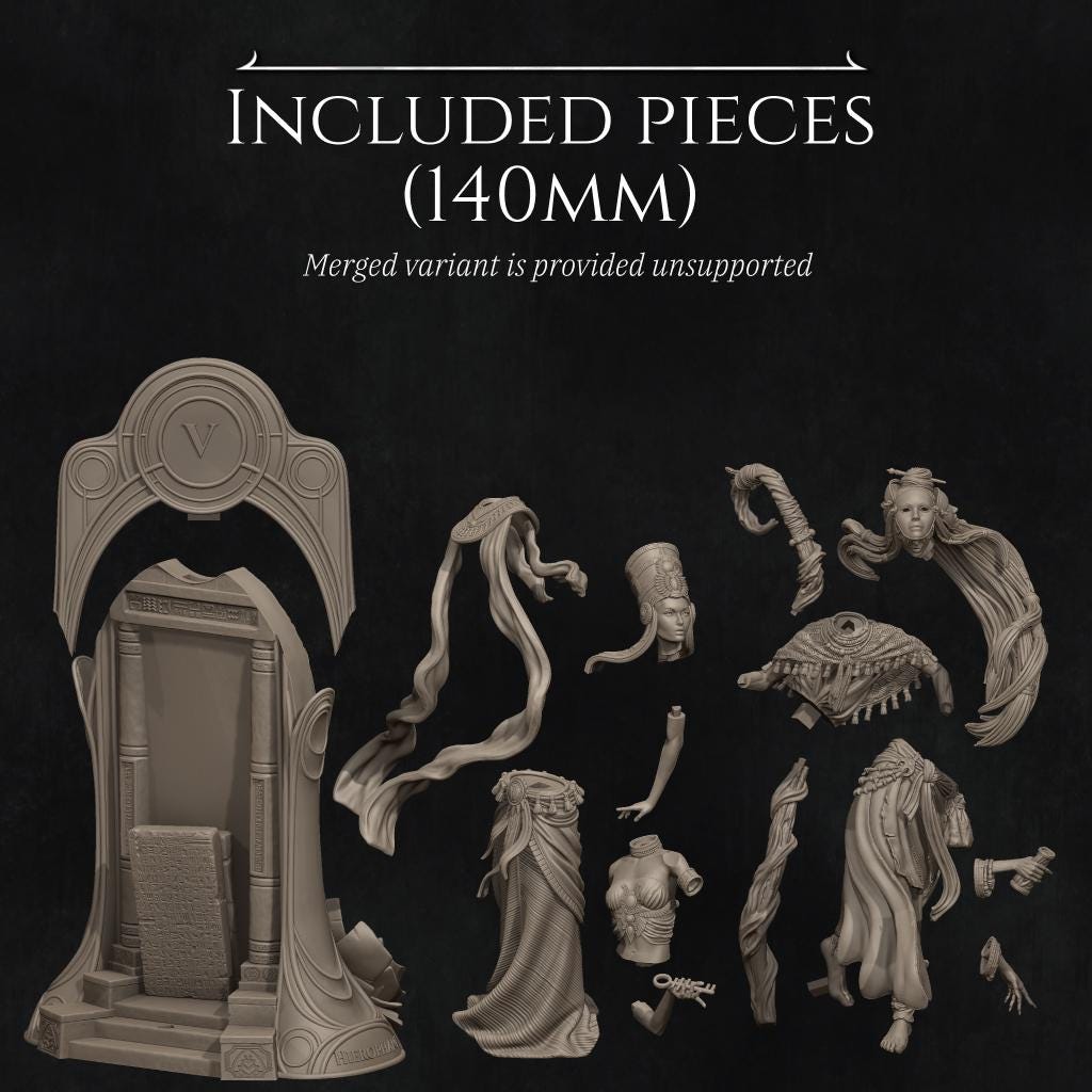 Tarot Arcana: Hierophant Diorama Miniature | Tabletop RPG Miniature | Nerikson | Roleplaying 3D Printed Fantasy Mini - 3DPrintDen