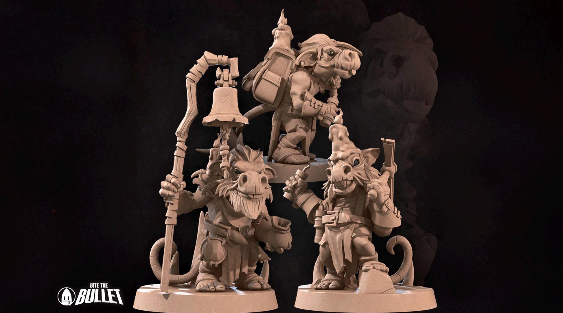 Kobold Miners Miniature | Tabletop RPG Miniature | Bite the Bullet | Roleplaying 3D Printed Fantasy Mini - 3DPrintDen