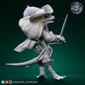 Frilled Musketeer Miniature | Tabletop RPG Miniature | Pepunki Creatures | Roleplaying 3D Printed Fantasy Mini - 3DPrintDen