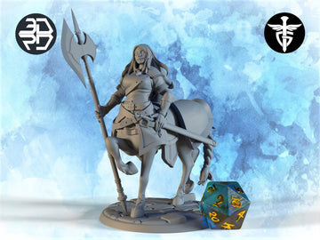 Female Centaur Soldier Miniature, Phylnyveth | Twin Goddess Miniatures | Tabletop RPG Miniature | Roleplaying 3D Printed Fantasy Mini - 3DPrintDen
