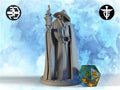 Human Wizard Miniature, Randalf | Twin Goddess Miniatures | Tabletop RPG Miniature | Roleplaying 3D Printed Fantasy Mini - 3DPrintDen