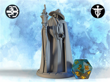 Human Wizard Miniature, Randalf | Twin Goddess Miniatures | Tabletop RPG Miniature | Roleplaying 3D Printed Fantasy Mini - 3DPrintDen