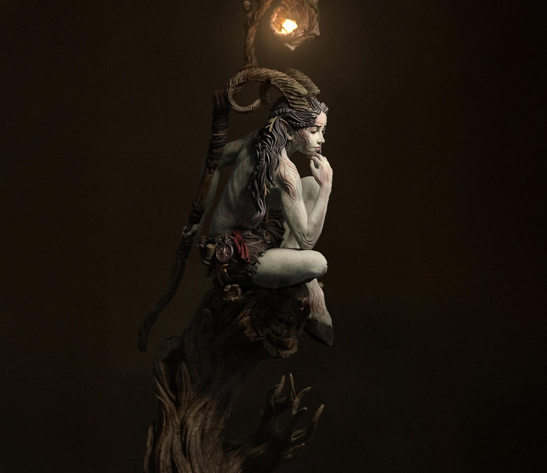 Cursed Faun Miniature, Eshvara | Tabletop RPG Miniature | Nerikson | Roleplaying 3D Printed Fantasy Mini - 3DPrintDen