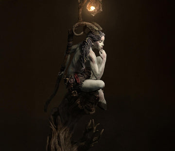 Cursed Faun Miniature, Eshvara | Tabletop RPG Miniature | Nerikson | Roleplaying 3D Printed Fantasy Mini - 3DPrintDen