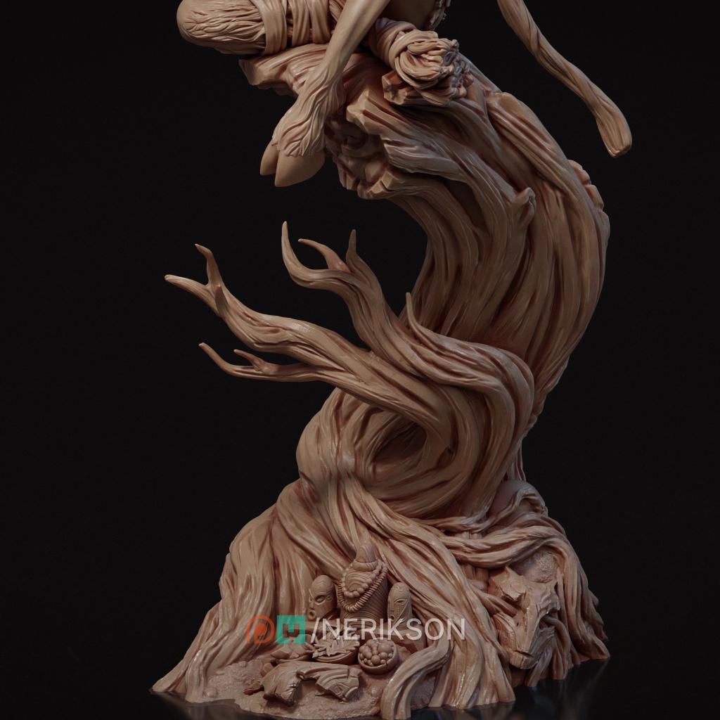 Cursed Faun Miniature, Eshvara | Tabletop RPG Miniature | Nerikson | Roleplaying 3D Printed Fantasy Mini - 3DPrintDen