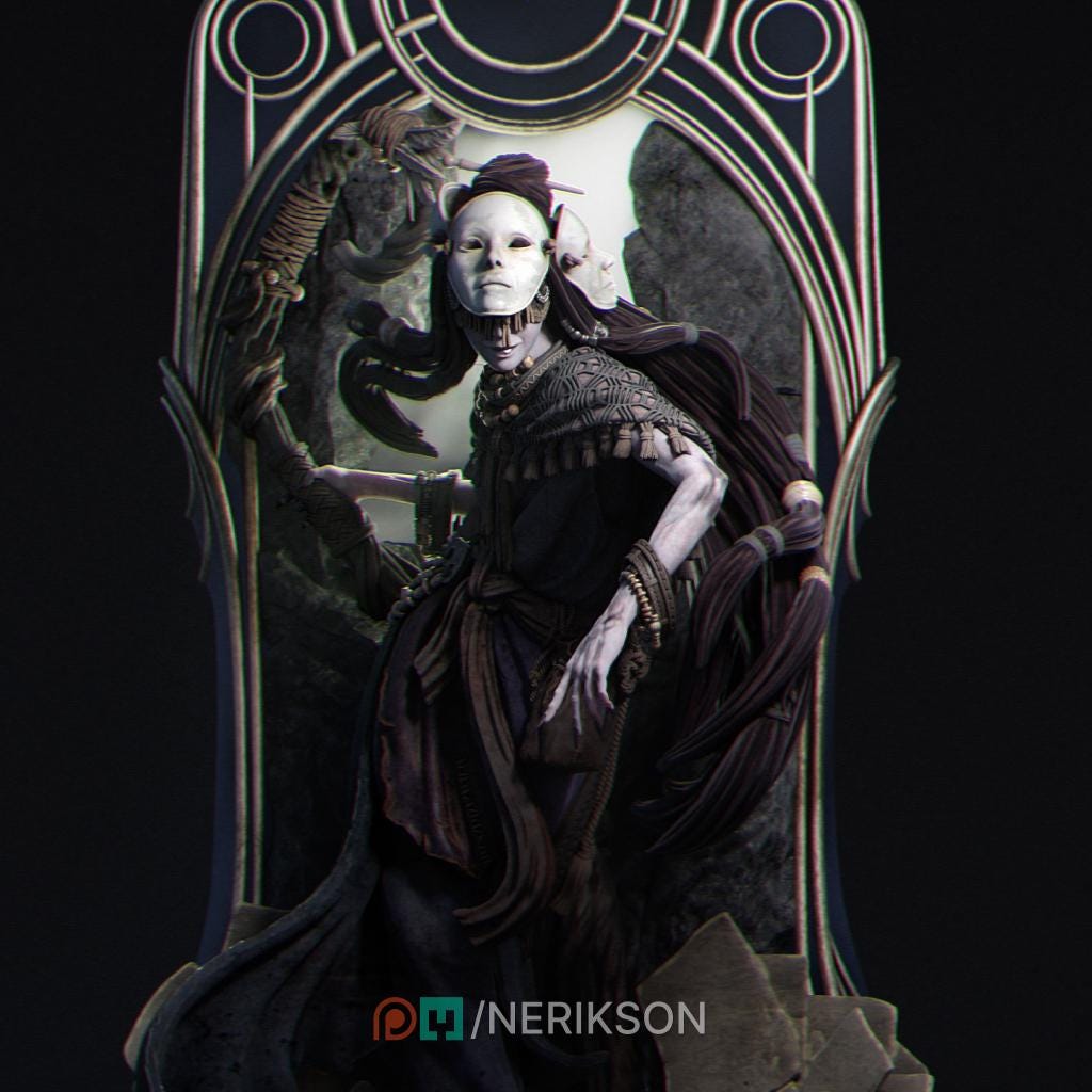 Tarot Arcana: Hierophant Diorama Miniature | Tabletop RPG Miniature | Nerikson | Roleplaying 3D Printed Fantasy Mini - 3DPrintDen
