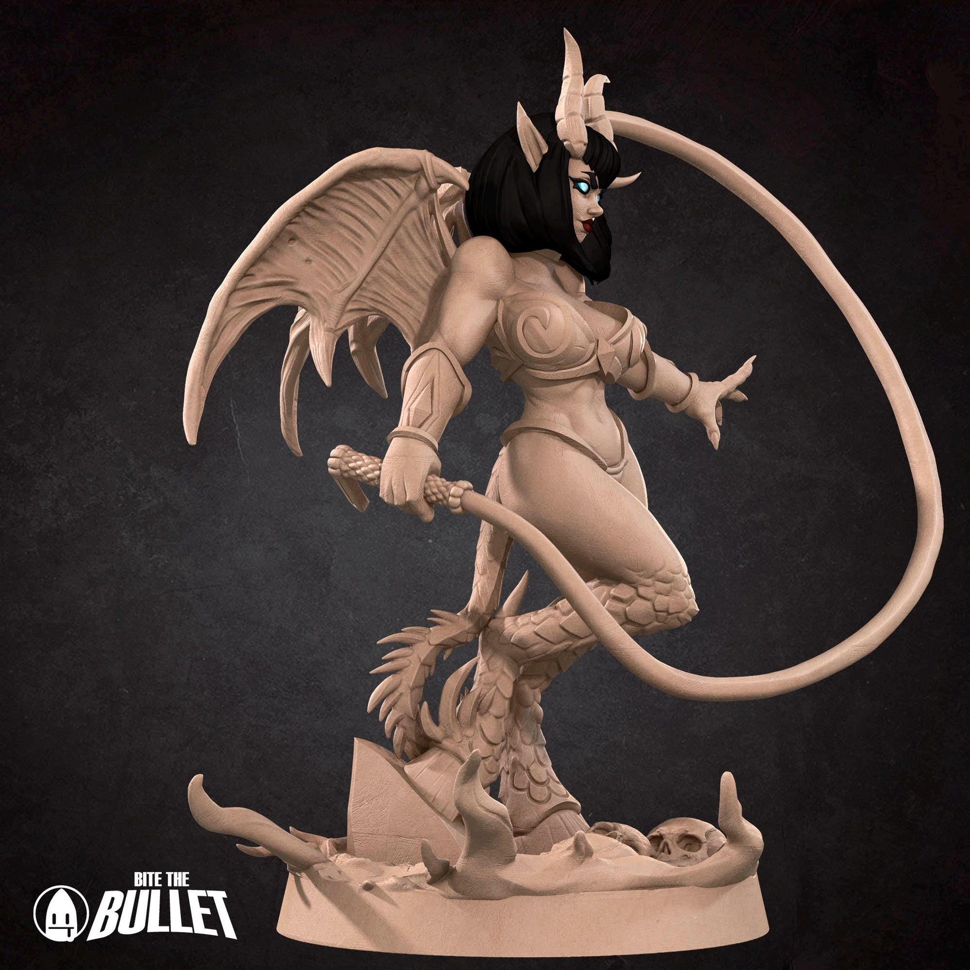 Succubus Miniature, Mara | Tabletop RPG Miniature | Bite the Bullet | Roleplaying 3D Printed Fantasy Mini - 3DPrintDen