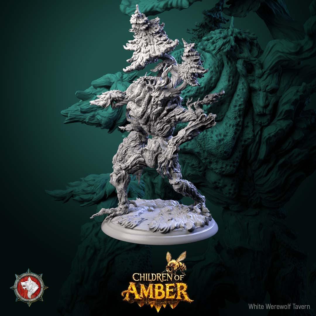 The Rooted Warden Miniature | Tabletop RPG Miniature | White Werewolf Tavern | Roleplaying 3D Printed Fantasy Mini - 3DPrintDen