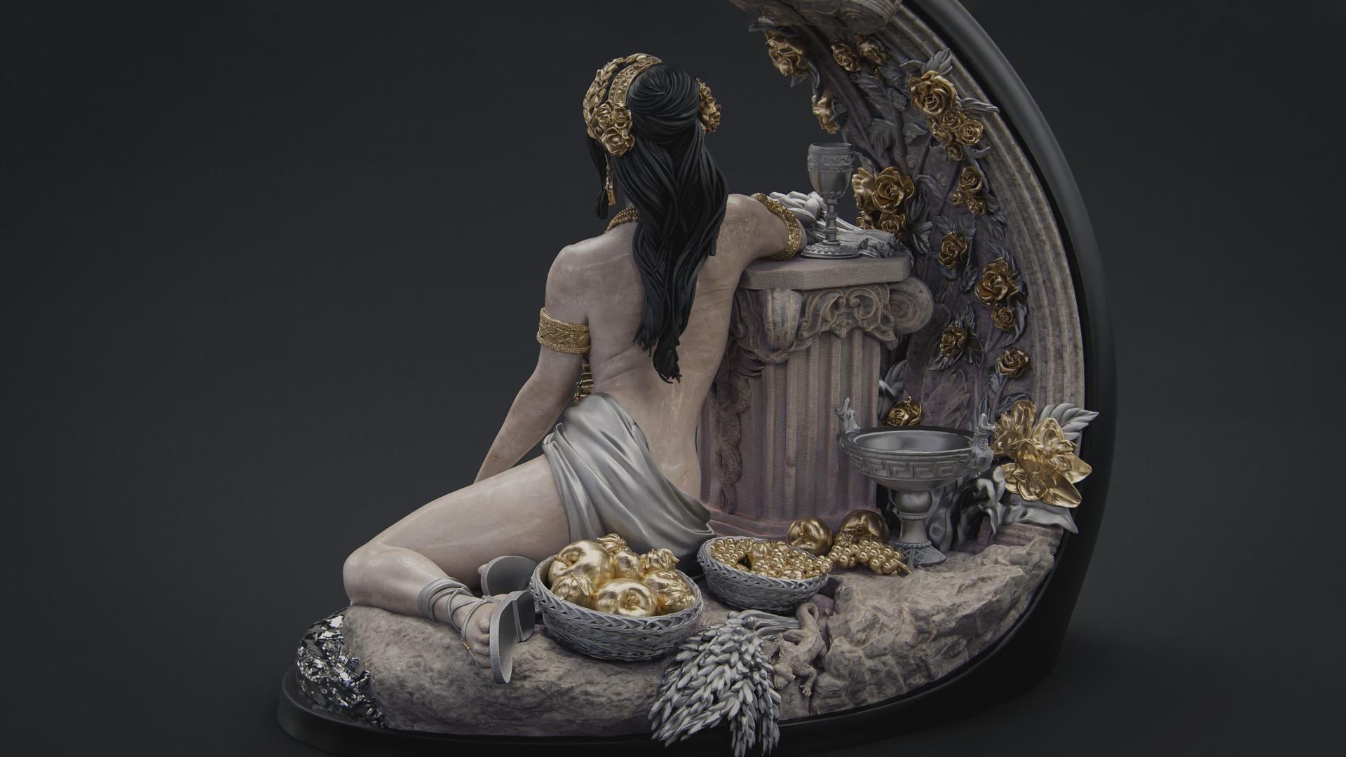 Summer Diorama Miniature | Tabletop RPG Miniature | Nerikson | Roleplaying 3D Printed Fantasy Mini - 3DPrintDen