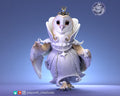 Barn Owl Princess Miniature | Tabletop RPG Miniature | Pepunki Creatures | Roleplaying 3D Printed Fantasy Mini - 3DPrintDen
