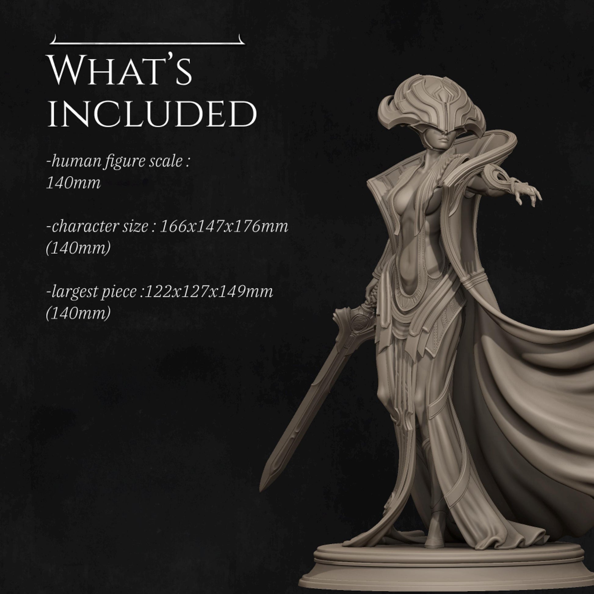 Incarnation of Destiny Miniature | Tabletop RPG Miniature | Nerikson | Roleplaying 3D Printed Fantasy Mini - 3DPrintDen