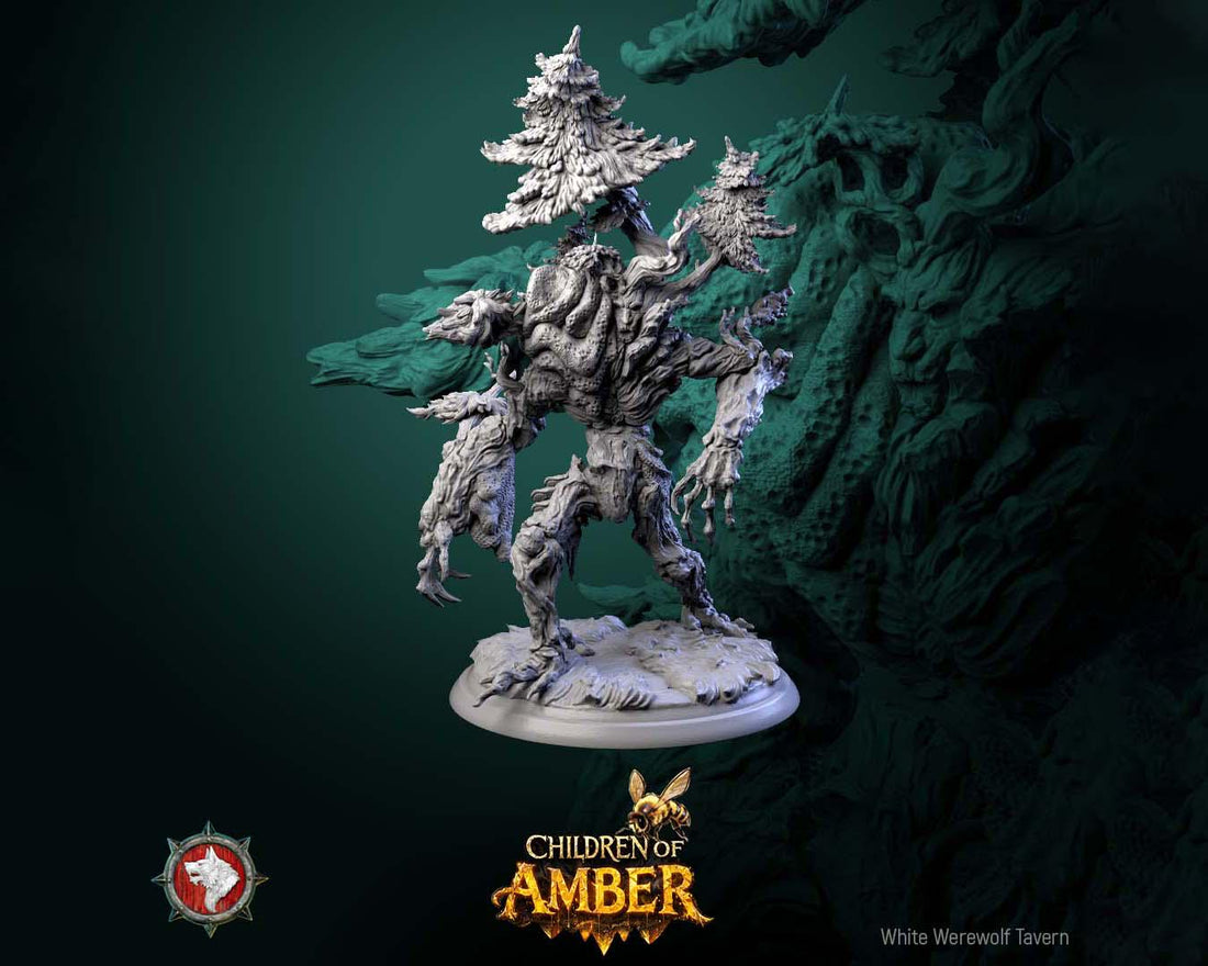 The Rooted Warden Miniature | Tabletop RPG Miniature | White Werewolf Tavern | Roleplaying 3D Printed Fantasy Mini - 3DPrintDen