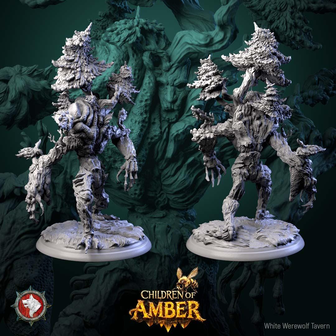 The Rooted Warden Miniature | Tabletop RPG Miniature | White Werewolf Tavern | Roleplaying 3D Printed Fantasy Mini - 3DPrintDen