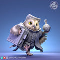 Saw-Whet Owl Secretary Miniature | Tabletop RPG Miniature | Pepunki Creatures | Roleplaying 3D Printed Fantasy Mini - 3DPrintDen