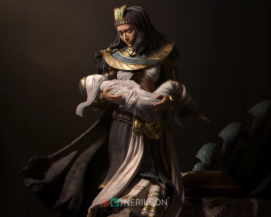 The Lost Guardian Miniature, Ankhira | Tabletop RPG Miniature | Nerikson | Roleplaying 3D Printed Fantasy Mini - 3DPrintDen
