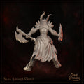 Female Dragonborn Warrior Miniature, Skara Ashfang | Tabletop RPG Miniature | Great Grimoire | Roleplaying 3D Printed Fantasy Mini - 3DPrintDen
