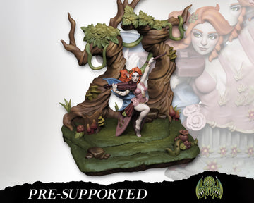 Female Fairy Bard Miniature, Lizzy | Tabletop RPG Miniature | Miniatures of Madness | Roleplaying 3D Printed Fantasy Mini - 3DPrintDen