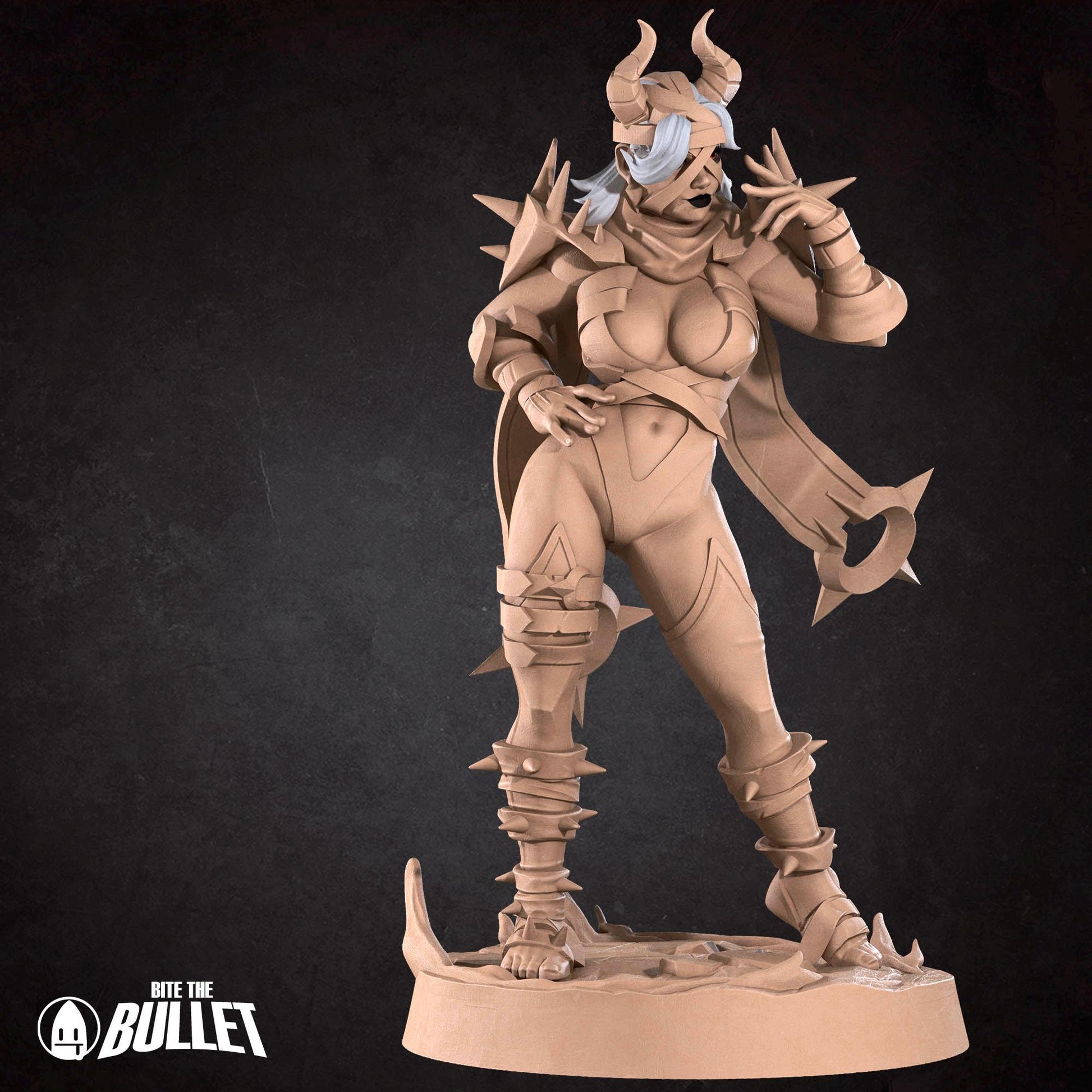 Mistress of Hate Miniature, Xana | Tabletop RPG Miniature | Bite the Bullet | Roleplaying 3D Printed Fantasy Mini - 3DPrintDen