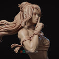 Female Yakuza Samurai Bust, Neo-Nixxi | Tabletop RPG Miniature | Nerikson | Roleplaying 3D Printed Fantasy Mini - 3DPrintDen