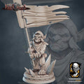 Goblin Banner Miniature | Tabletop RPG Miniature | Javier Txiki Tejedor | Roleplaying 3D Printed Fantasy Mini - 3DPrintDen