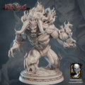 Fire Elemental Miniature | Tabletop RPG Miniature | Javier Txiki Tejedor | Roleplaying 3D Printed Fantasy Mini - 3DPrintDen