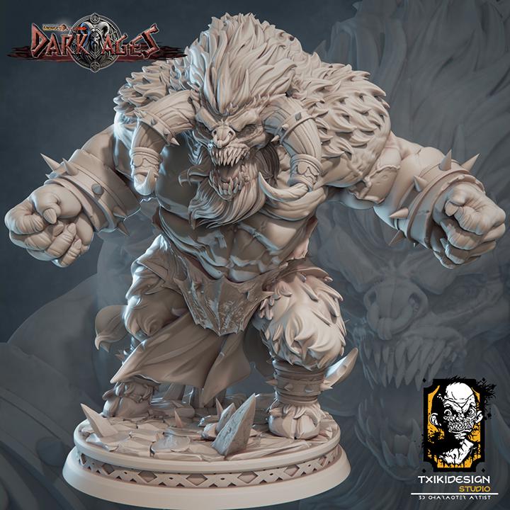 Minotaur Miniature | Tabletop RPG Miniature | Javier Txiki Tejedor | Roleplaying 3D Printed Fantasy Mini - 3DPrintDen