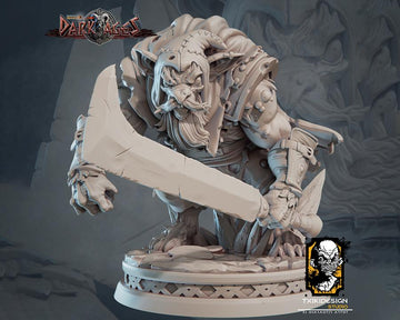 Rat Barbarian Miniature | Tabletop RPG Miniature | Javier Txiki Tejedor | Roleplaying 3D Printed Fantasy Mini - 3DPrintDen