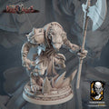 Hyena Warrior Miniature | Tabletop RPG Miniature | Javier Txiki Tejedor | Roleplaying 3D Printed Fantasy Mini - 3DPrintDen
