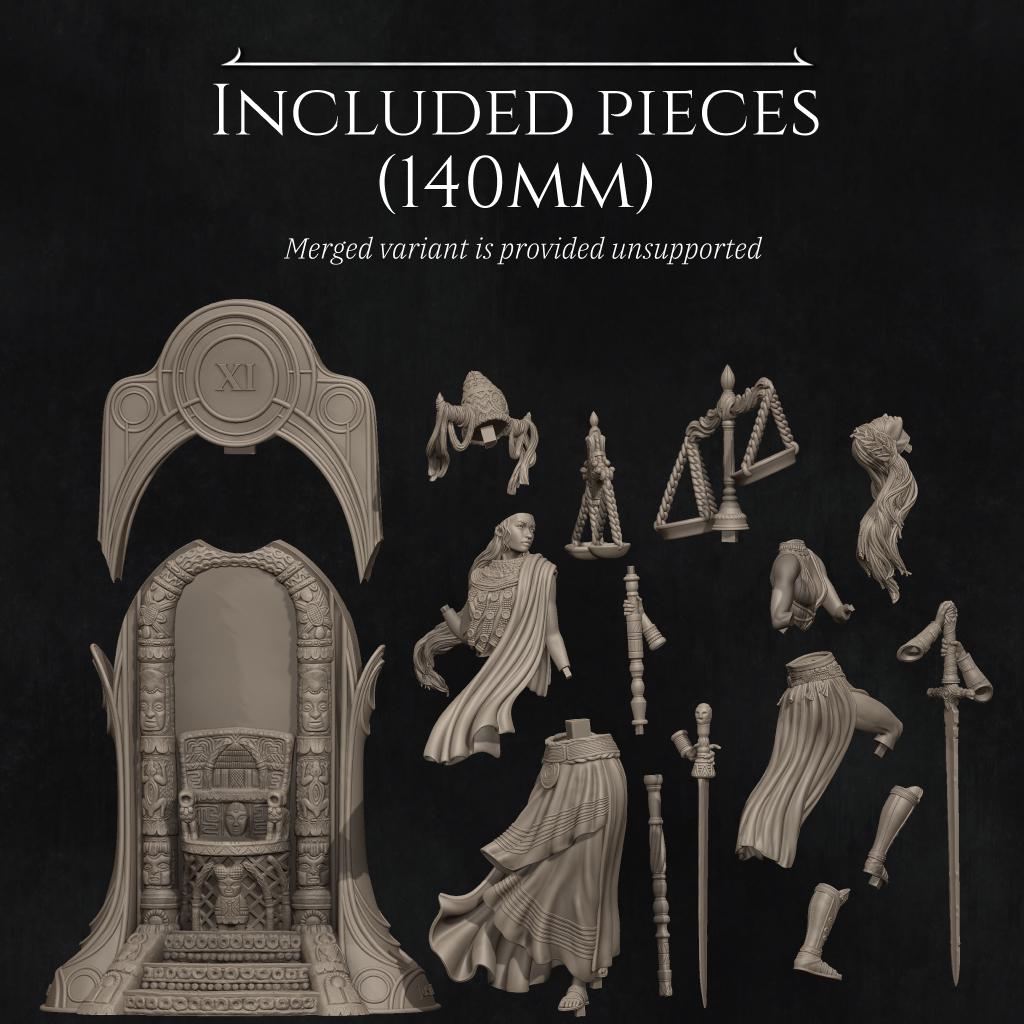 Tarot Arcana: Justice Diorama Miniature | Tabletop RPG Miniature | Nerikson | Roleplaying 3D Printed Fantasy Mini - 3DPrintDen