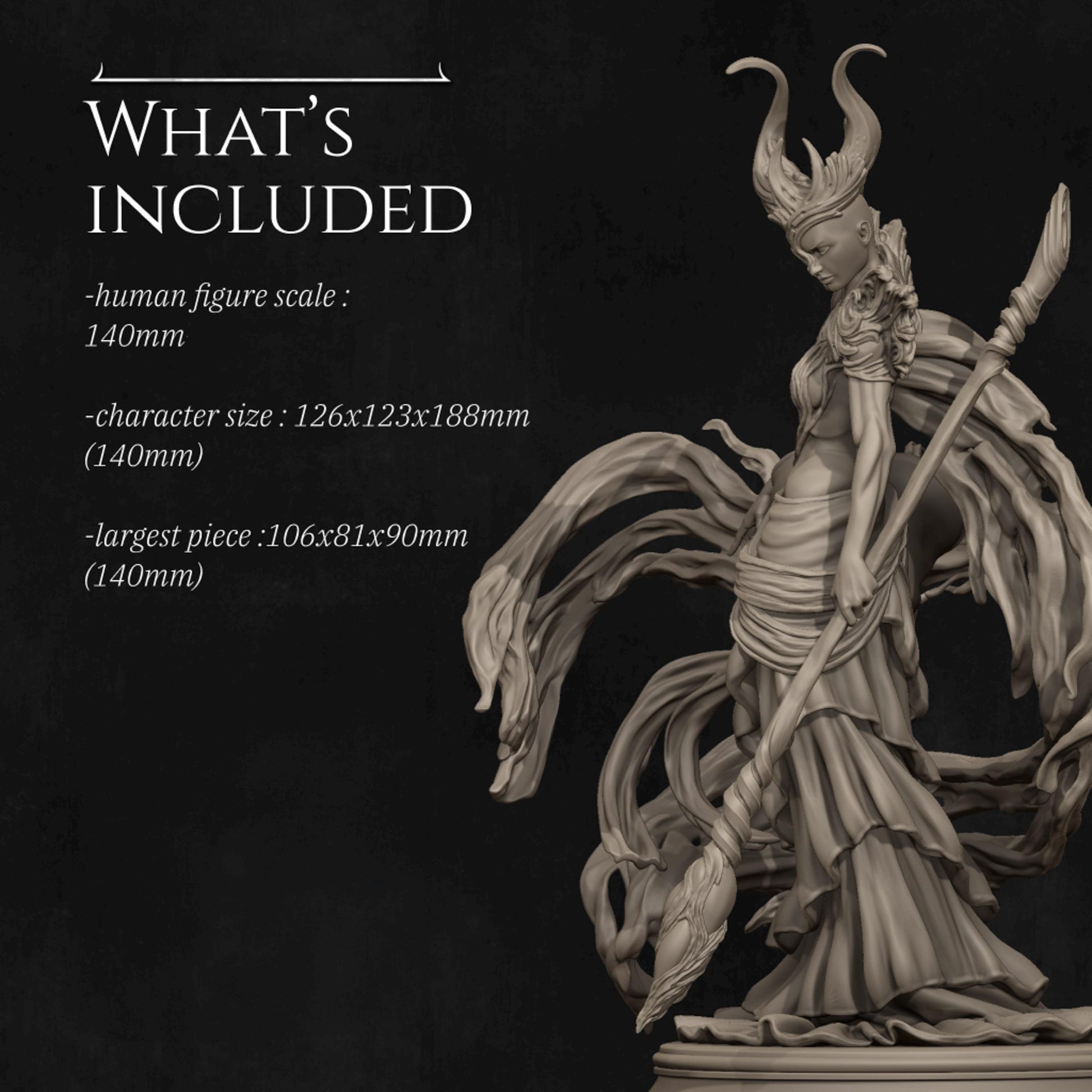 Incarnation of Nature Miniature | Tabletop RPG Miniature | Nerikson | Roleplaying 3D Printed Fantasy Mini - 3DPrintDen