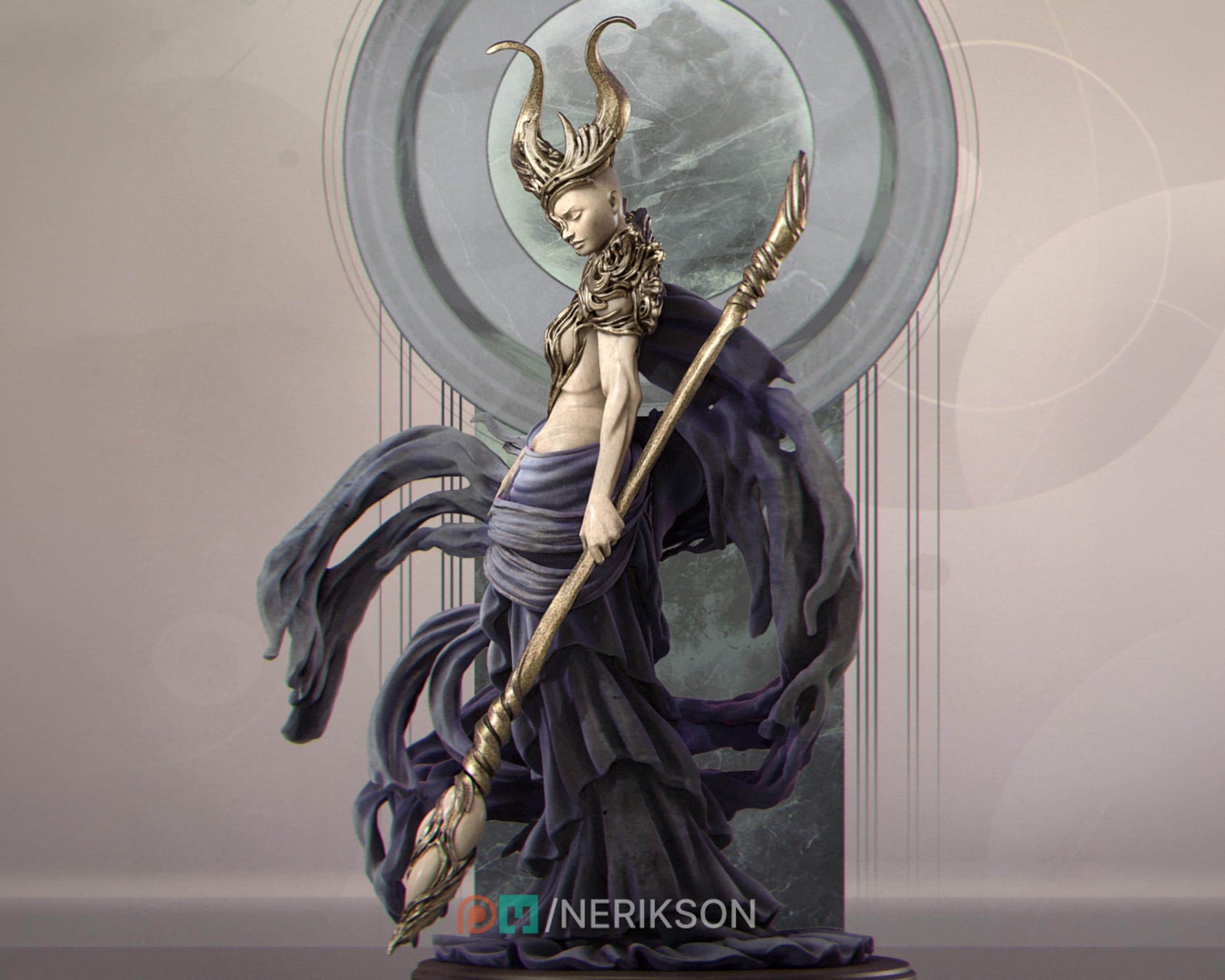 Incarnation of Nature Miniature | Tabletop RPG Miniature | Nerikson | Roleplaying 3D Printed Fantasy Mini - 3DPrintDen