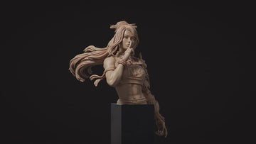 Female Yakuza Samurai Bust, Neo-Nixxi | Tabletop RPG Miniature | Nerikson | Roleplaying 3D Printed Fantasy Mini - 3DPrintDen