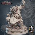 Orc War Drums Miniature | Tabletop RPG Miniature | Javier Txiki Tejedor | Roleplaying 3D Printed Fantasy Mini - 3DPrintDen