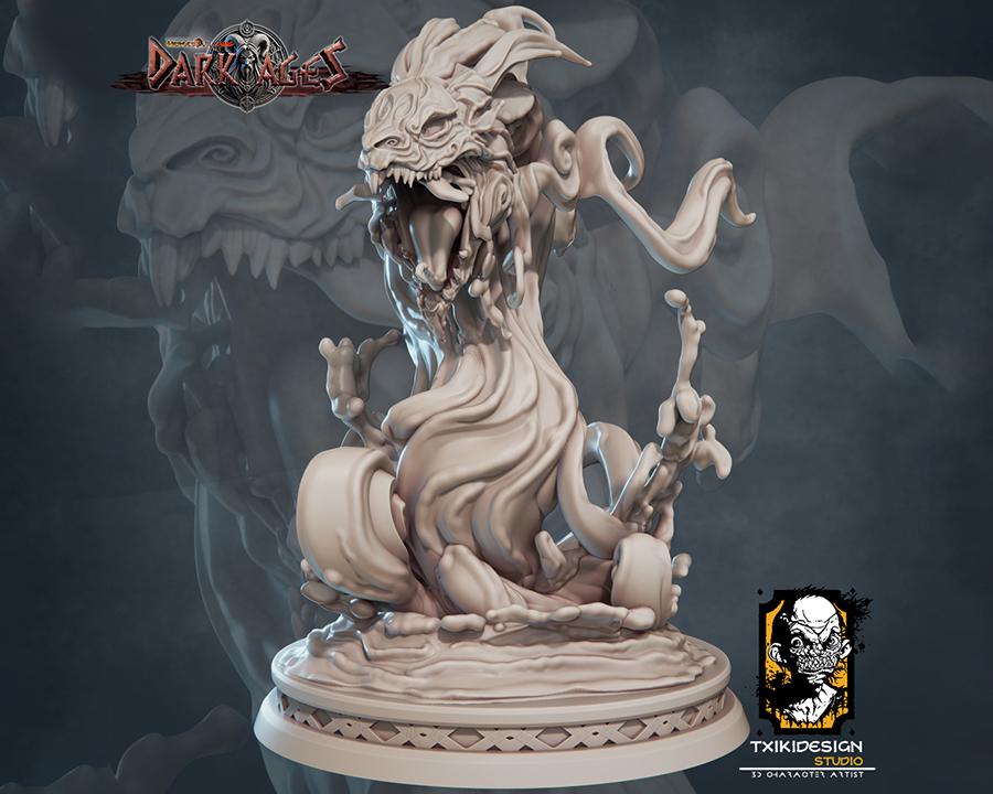 Water Elemental Miniature | Tabletop RPG Miniature | Javier Txiki Tejedor | Roleplaying 3D Printed Fantasy Mini - 3DPrintDen