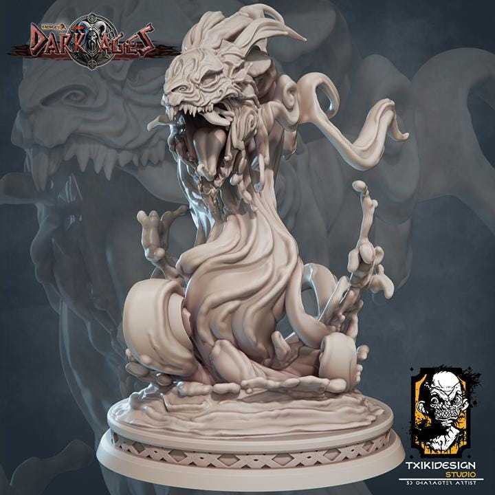 Water Elemental Miniature | Tabletop RPG Miniature | Javier Txiki Tejedor | Roleplaying 3D Printed Fantasy Mini - 3DPrintDen